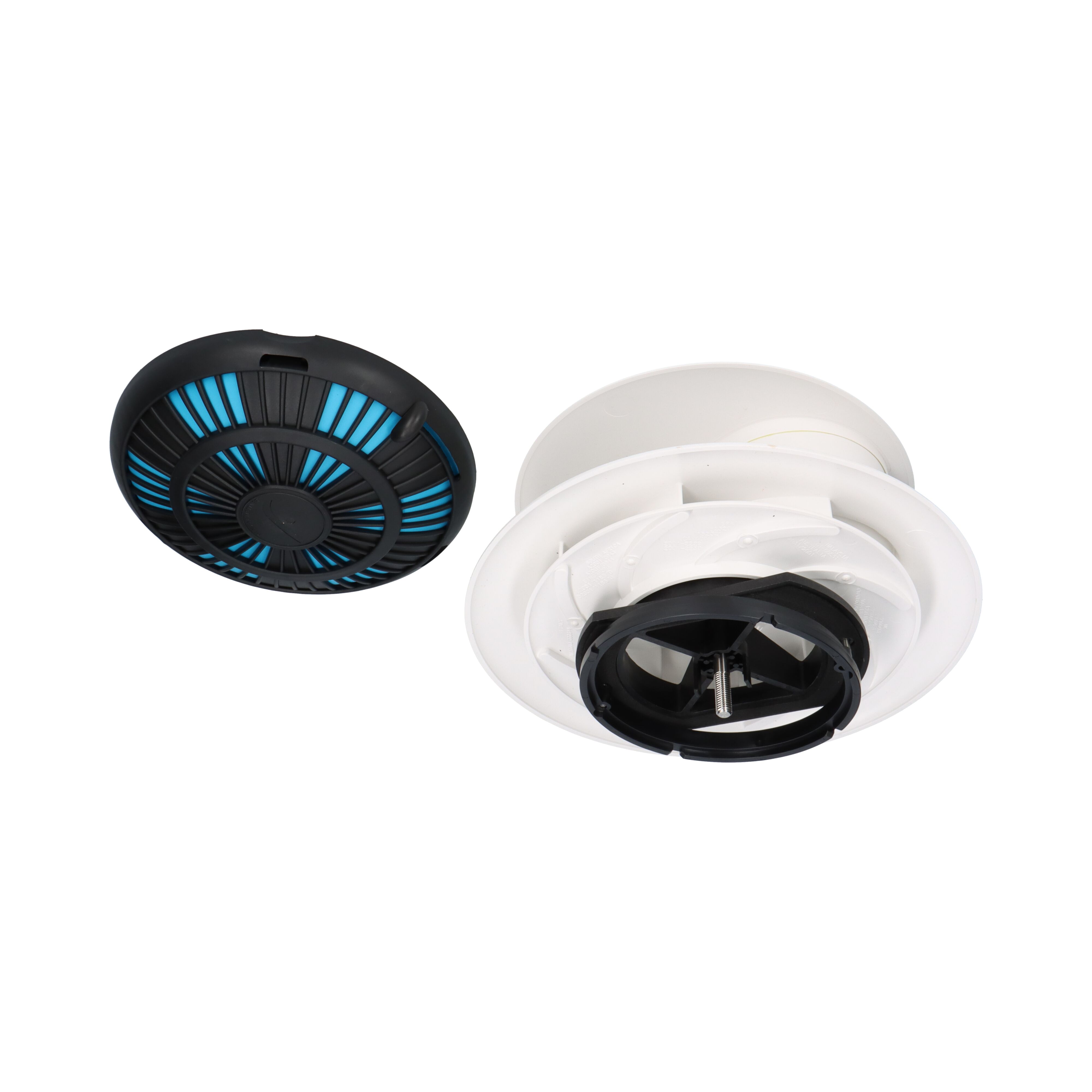 Flettner TCX-2 Van Wind Driven Roof Vent & Floor Vent Narrow Base BLACK Rotary