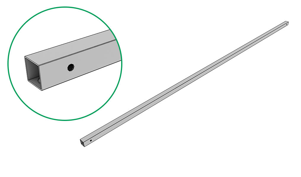 Edscha toog - 2153 mm lang - zonder loopwagens - voor Edscha CS Ultraline I+II+HD