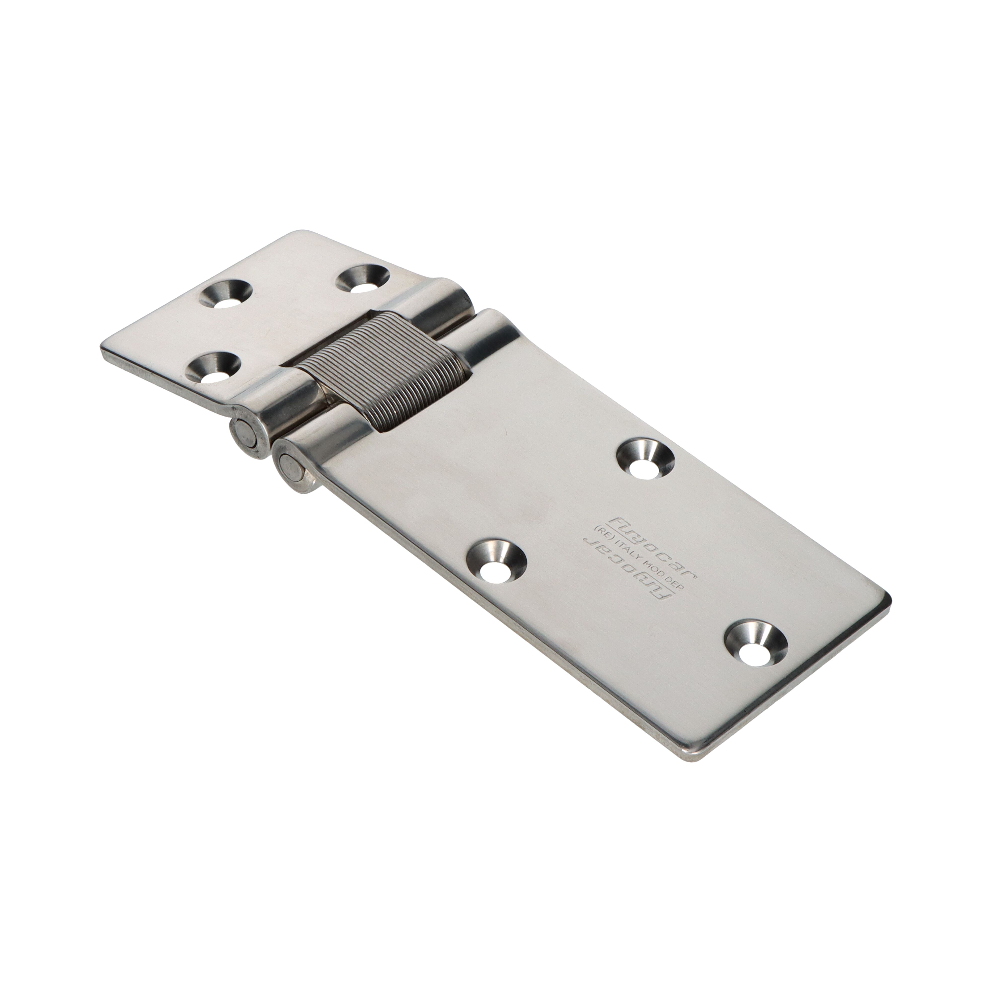 Pommier zijdeurscharnier inbouw - vlak - 153 mm - met dubbele pen - RVS