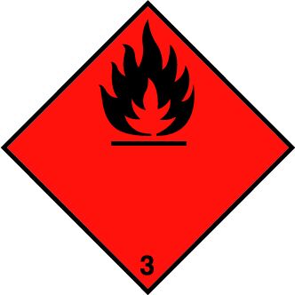Rhiwa Quality gevarensticker - brandbare vloeistof - klasse 3