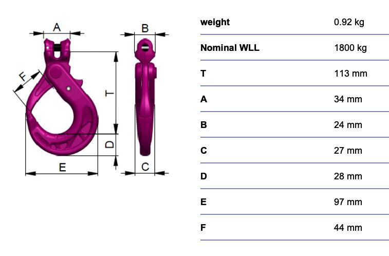 RUD ICE-Self locking hook IAGH-6