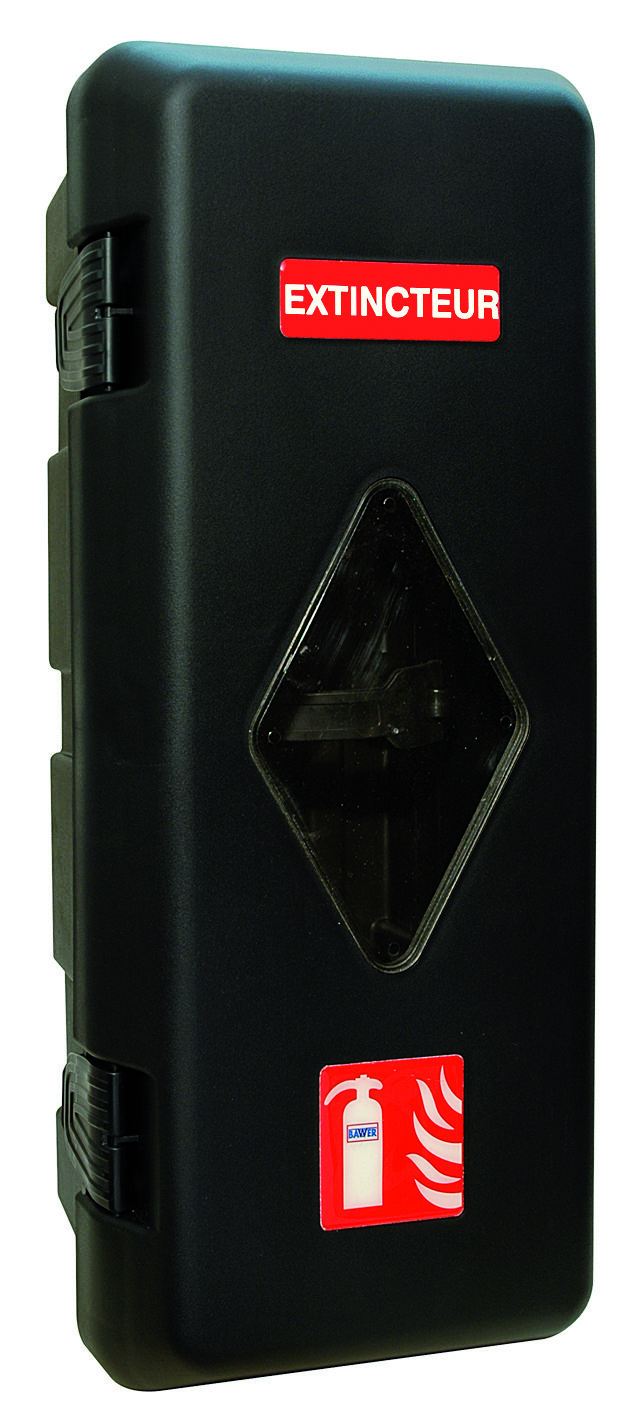 Pommier fire extinguisher box - for extinguisher 6 kg - black