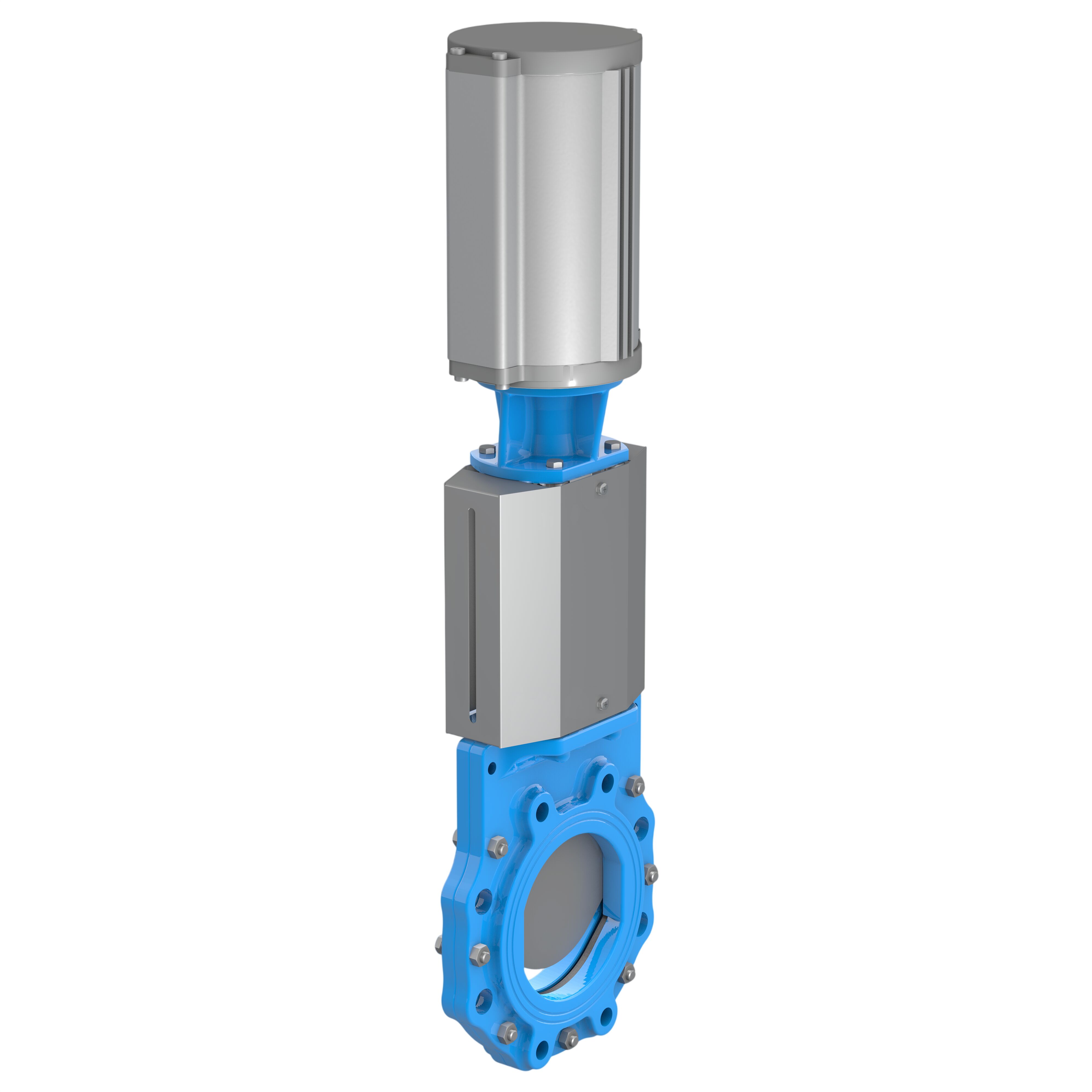Erhard knife gate valve EH1820 EKU K1 DN300 PN10 78mm A4 with pneumatic actuator