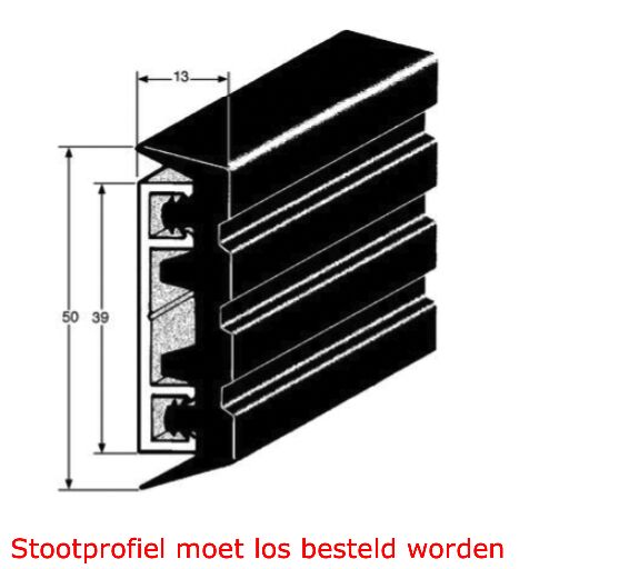 Pommier mounting profile 39 mm - for guard frame 1834317 - aluminum - 5 meter