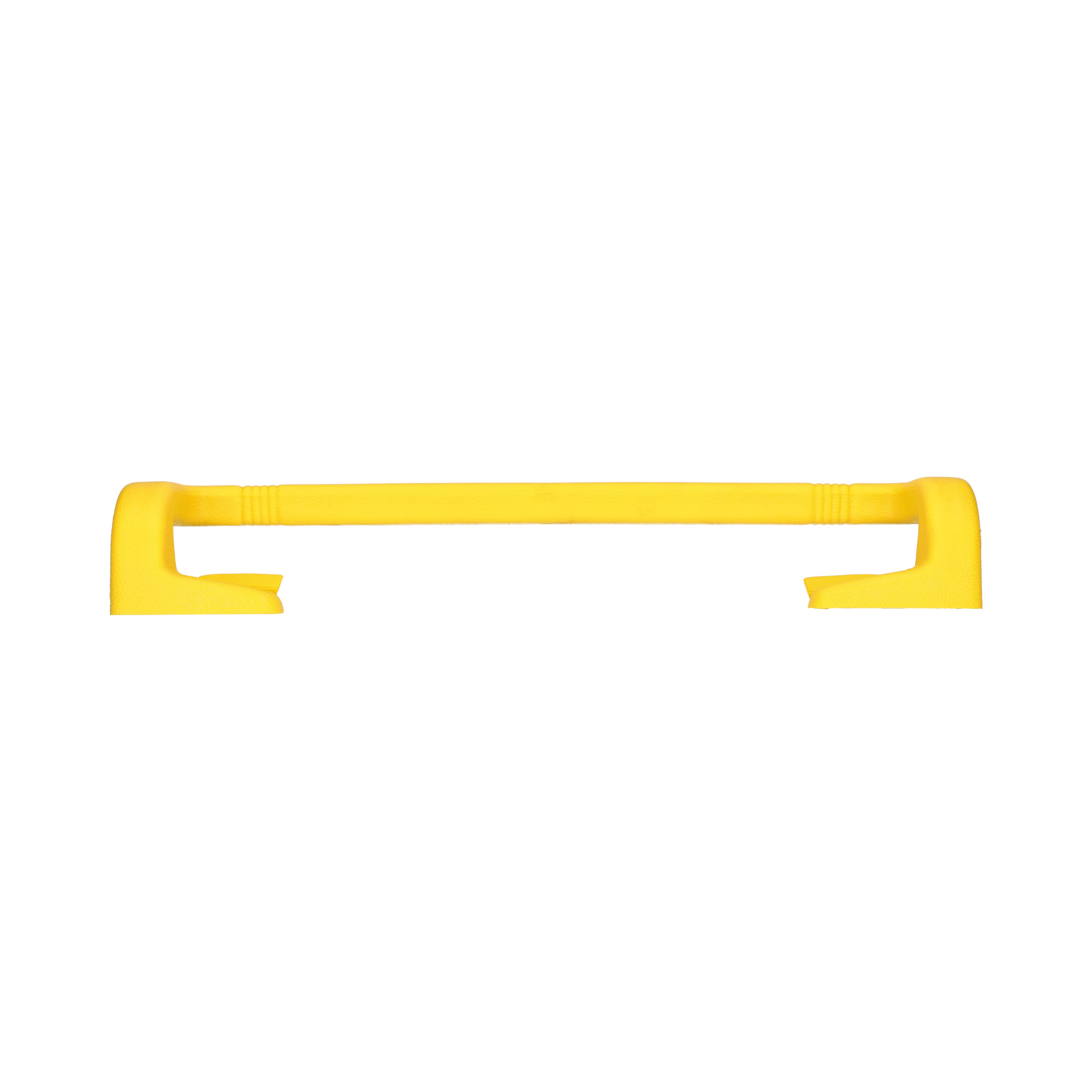 Rhiwa Quality poignée en saillie - longueur 470 mm - aluminium avec plastique jaune