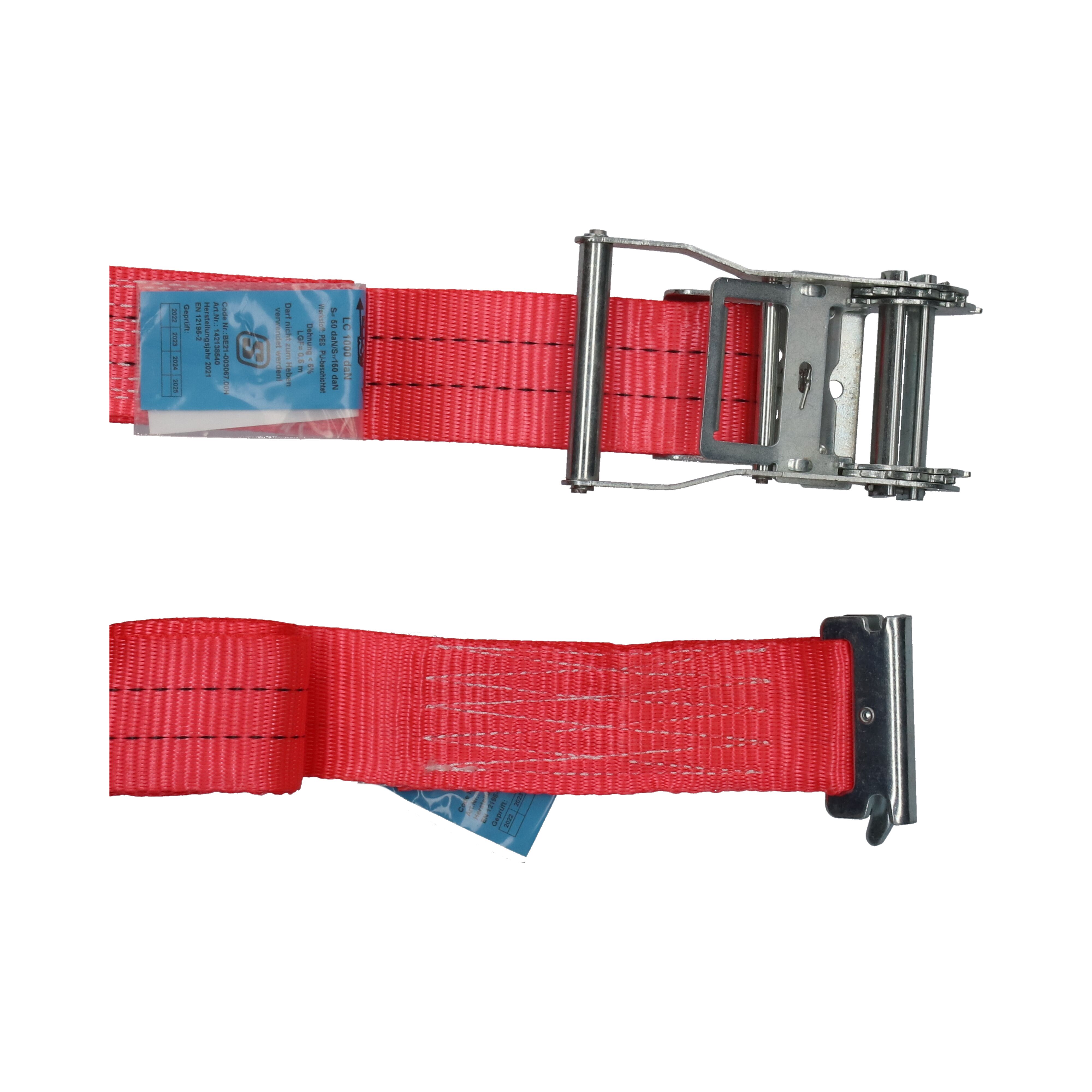 Rhiwa Quality sjorband 50 mm - met ratelsluiting en anker - 4000 mm