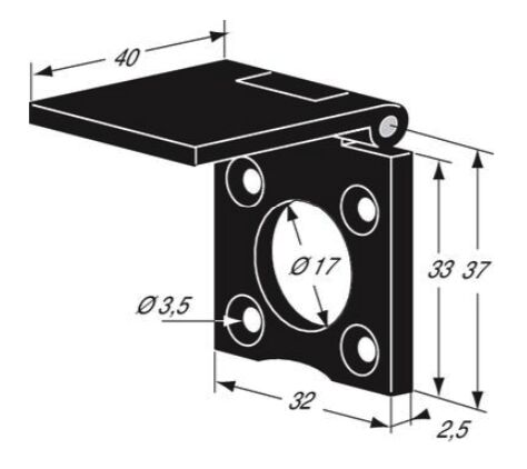 Pommier key plate - black aluminum