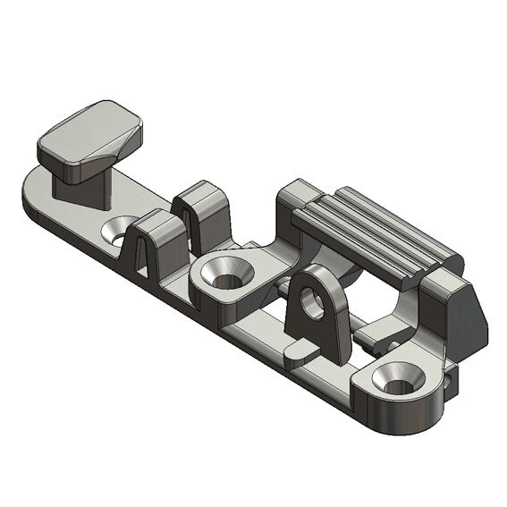 Pommier coupling plate - left - for handle 1201129 / 1201132 - zinc-plated
