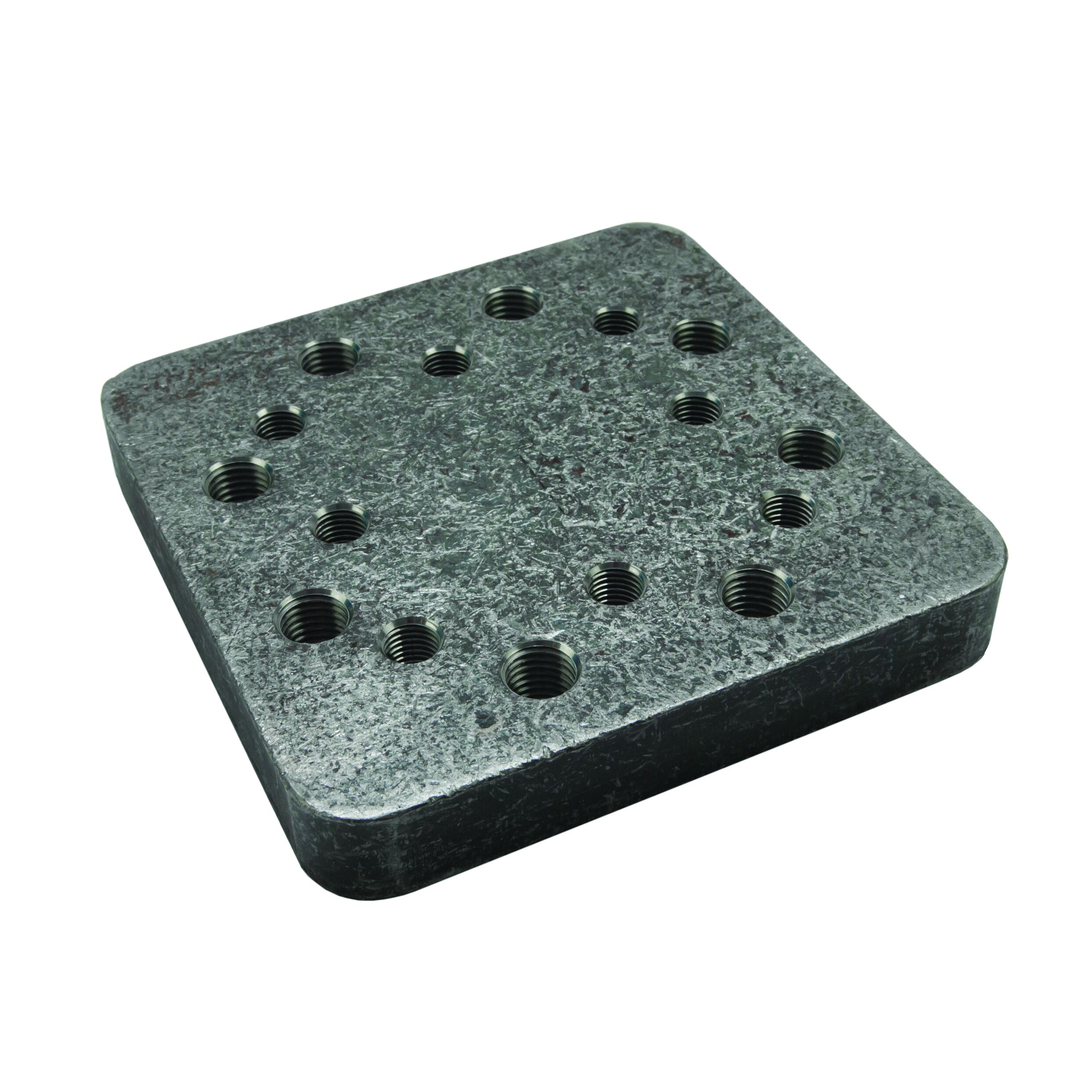 Pommier plaque de support - 200 x 200 mm - pour anneau de remorquage