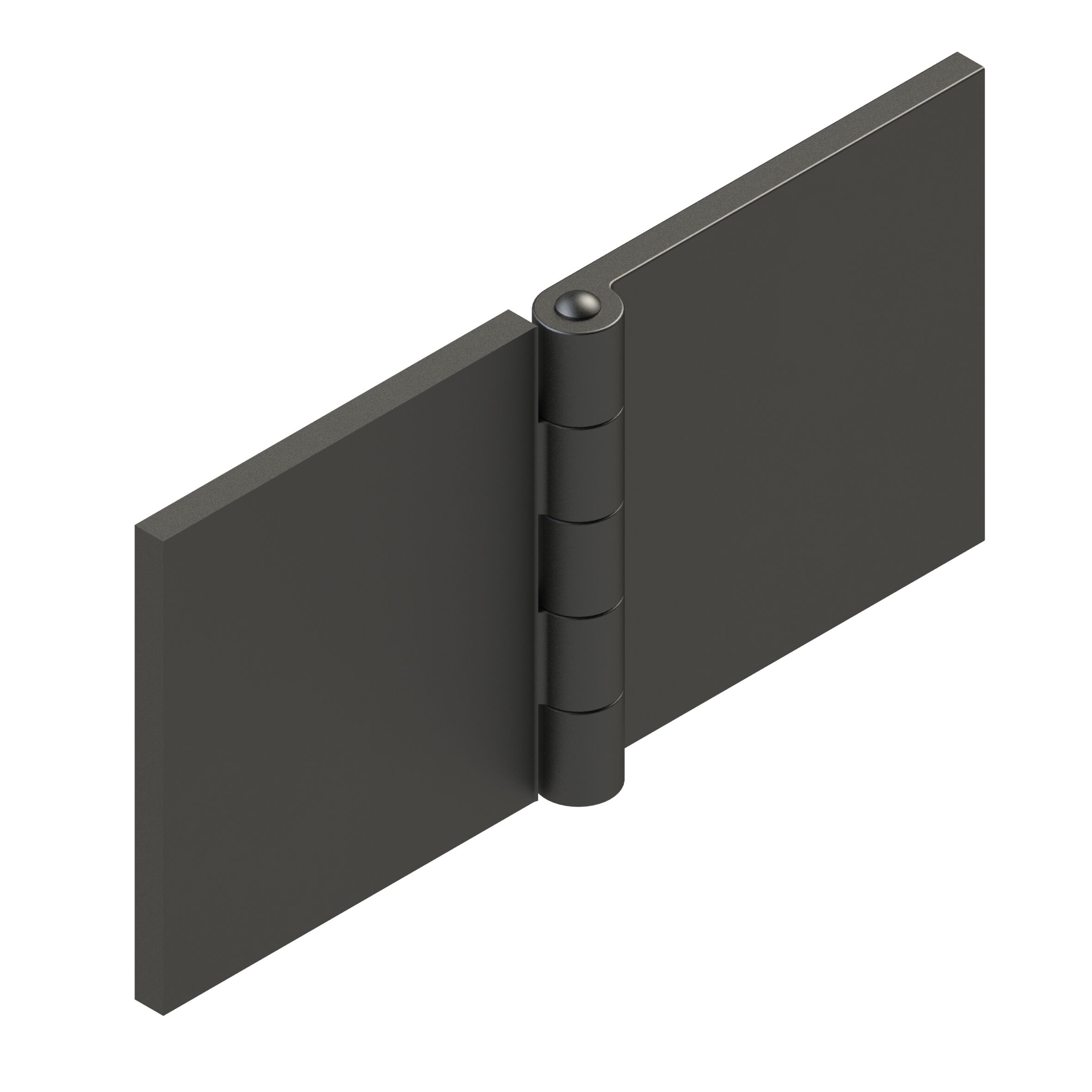 Rhiwa Quality portierscharnier 100 x 100 x 7 mm (BxLxD) - pen Ø 8 mm - blank staal