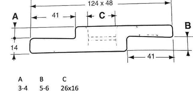 Pommier chassis clamp 3/4- 5/6 mm - forged steel