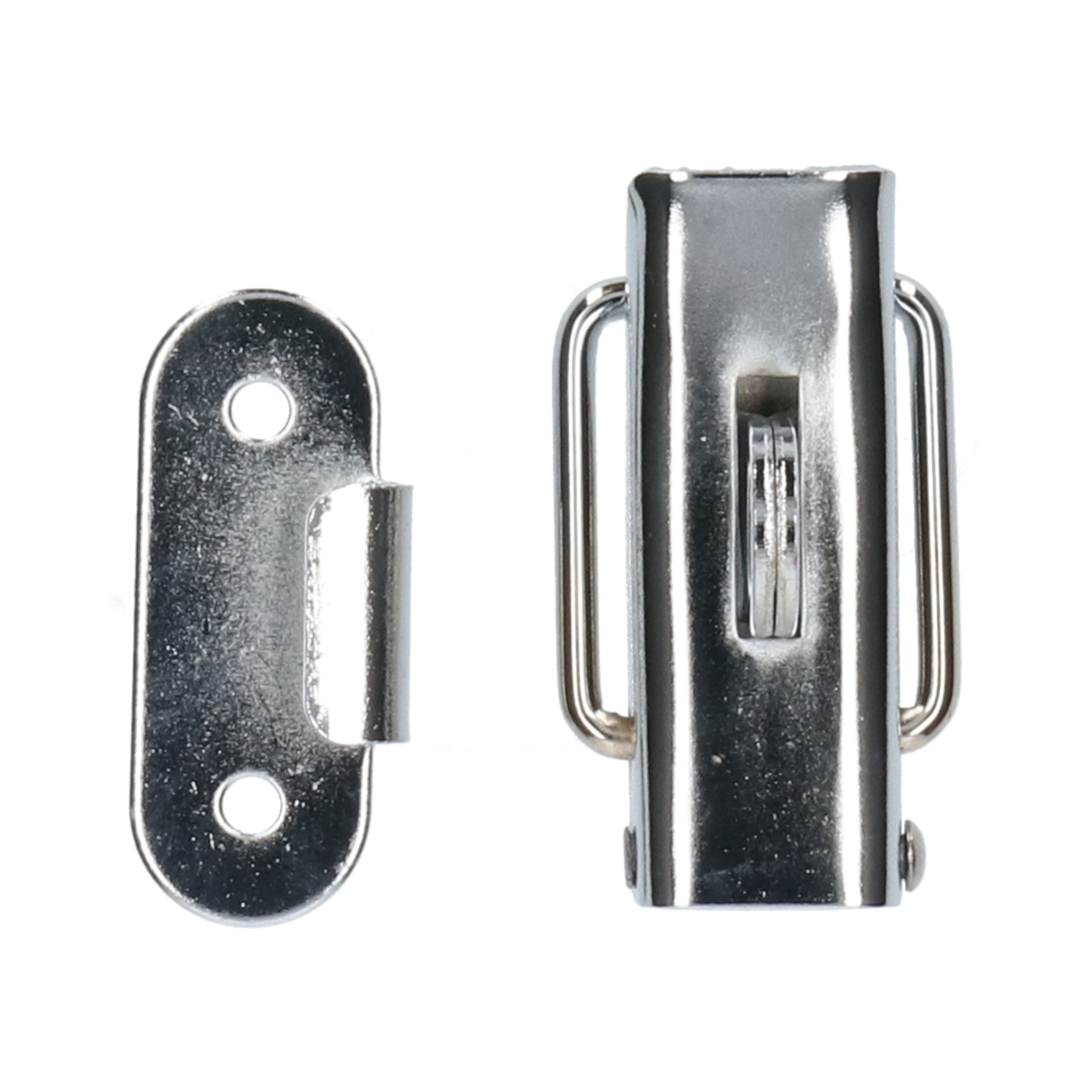 Rhiwa Quality eierkistsluiting - 68 x 24 mm - met oog - inclusief haak - verchroomd