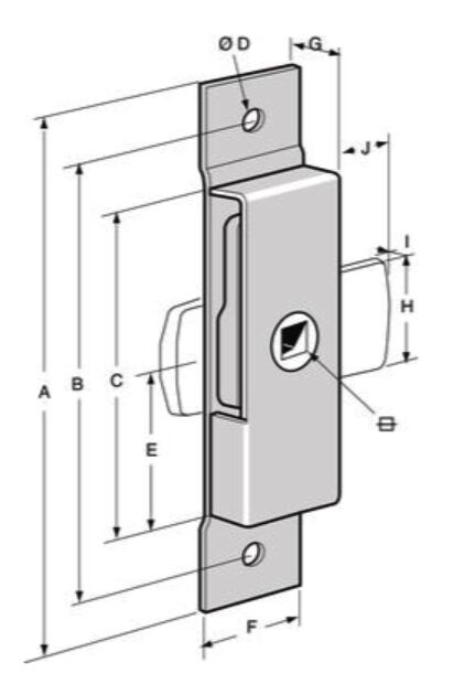 Pommier budget latch - 19 x 105 mm - zinc-plated