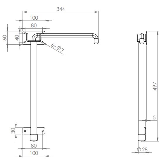 Rhiwa Quality bloc-porte extensible - galvanisé