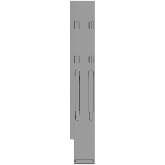 Kinnegrip K20 achterrong - 800 mm - links - met sluiting - KTL
