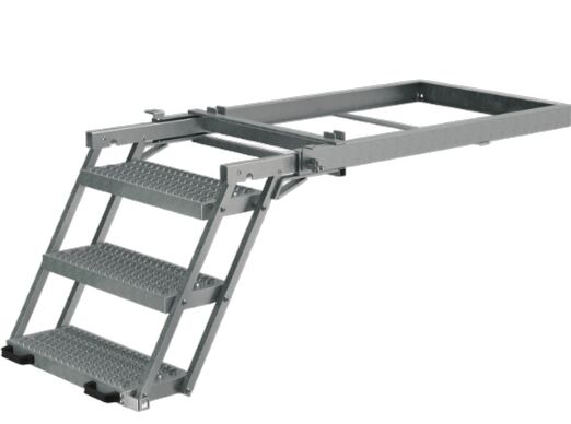 Takler trap uittrekbaar - 3 treden - 1304 x 715 mm (LxB) - volbad verzinkt