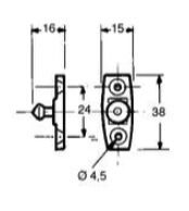 Pommier deurklem pen - voor houder 1332184 - aluminium