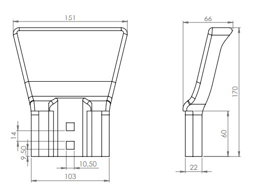 Rhiwa Quality rongwagen console - voor TSE Runner 100 / 200