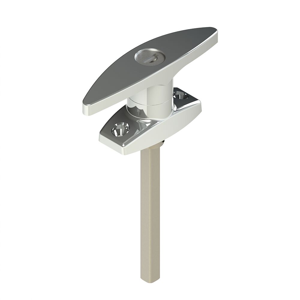 Rhiwa Quality kofferkruk - as 90 mm - afsluitbaar - verchroomd - sleutelnr. 92210