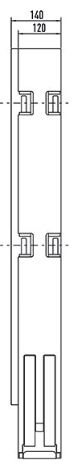 Rhiwa Quality rear pillar - 1000 mm - left - KTL
