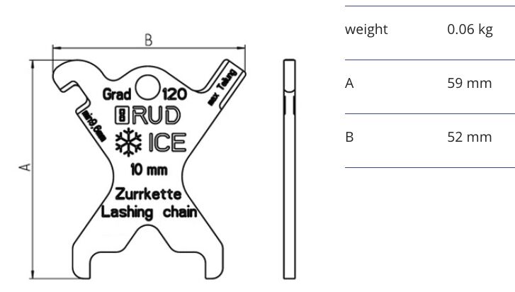 RUD IVSK-CURT-K-KPL-6 controleur de chaîne d'arrimage ICE
