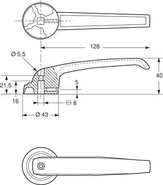 Pommier binnenkruk - zwart epoxy