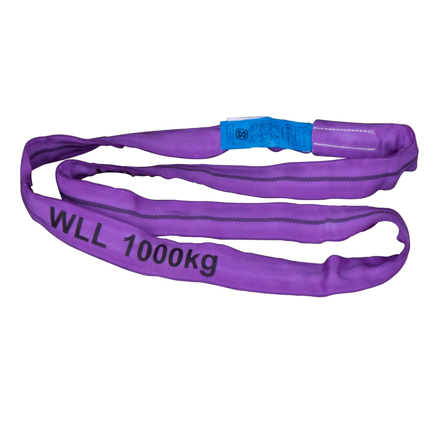 Rhiwa Quality élingue ronde - circonférence 2 mètres - violet - 1 tonne