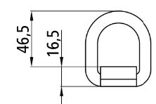 Rhiwa Quality lashing eye loose 2 tonnes - for bowl 1335283 and bracket 1335282