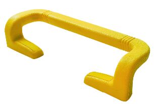 Rhiwa Quality handgreep opbouw - lengte 310 mm - aluminium met geel kunststof
