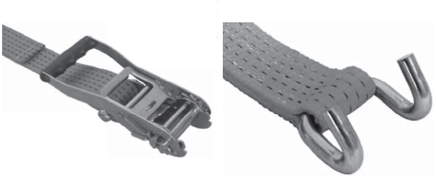 Rhiwa Quality sjorband 50 mm - met ratelsluiting en klauwhaak - 10000 mm