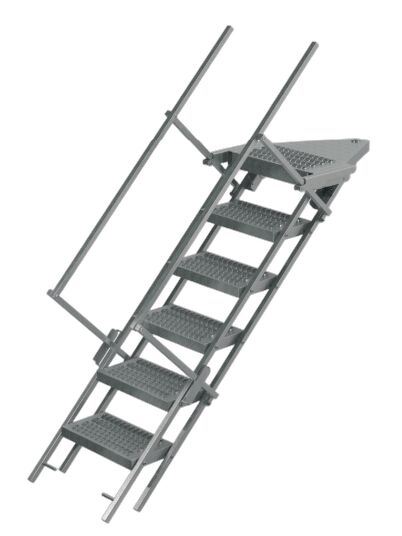 Takler escalier escamotable - 6 marches - 2273 x 600 mm (L xl) - pivotant - avec 2 garde-corps