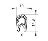 Rhiwa Quality klembies - klembereik 1-4 mm - hoogte 14,8 mm - rol 100 meter