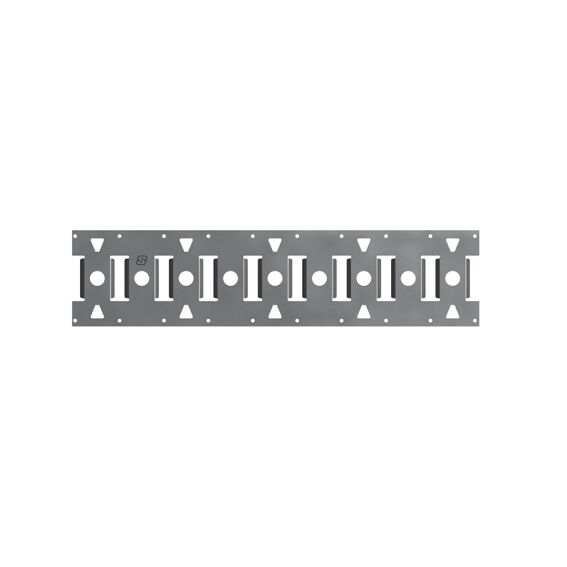 Rhiwa Quality rail d'ancrage - fente-trou-fente Ø 20 mm - 3000 mm - encastré - acier inoxydable