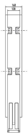 Rhiwa Quality centre pillar - 1000 mm - KTL