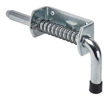 Pommier draw latch - with spring long pin and black cap - zinc-plated