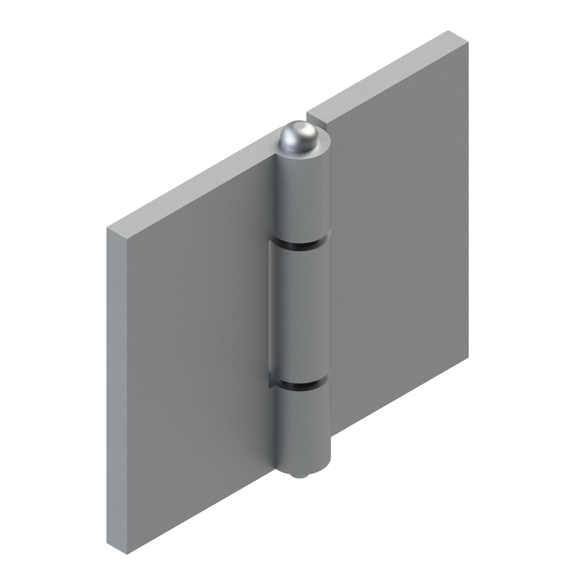 Pommier door hinge 80 x 50 x 6 mm (WxLxT) - pin Ø 6 mm - aluminum