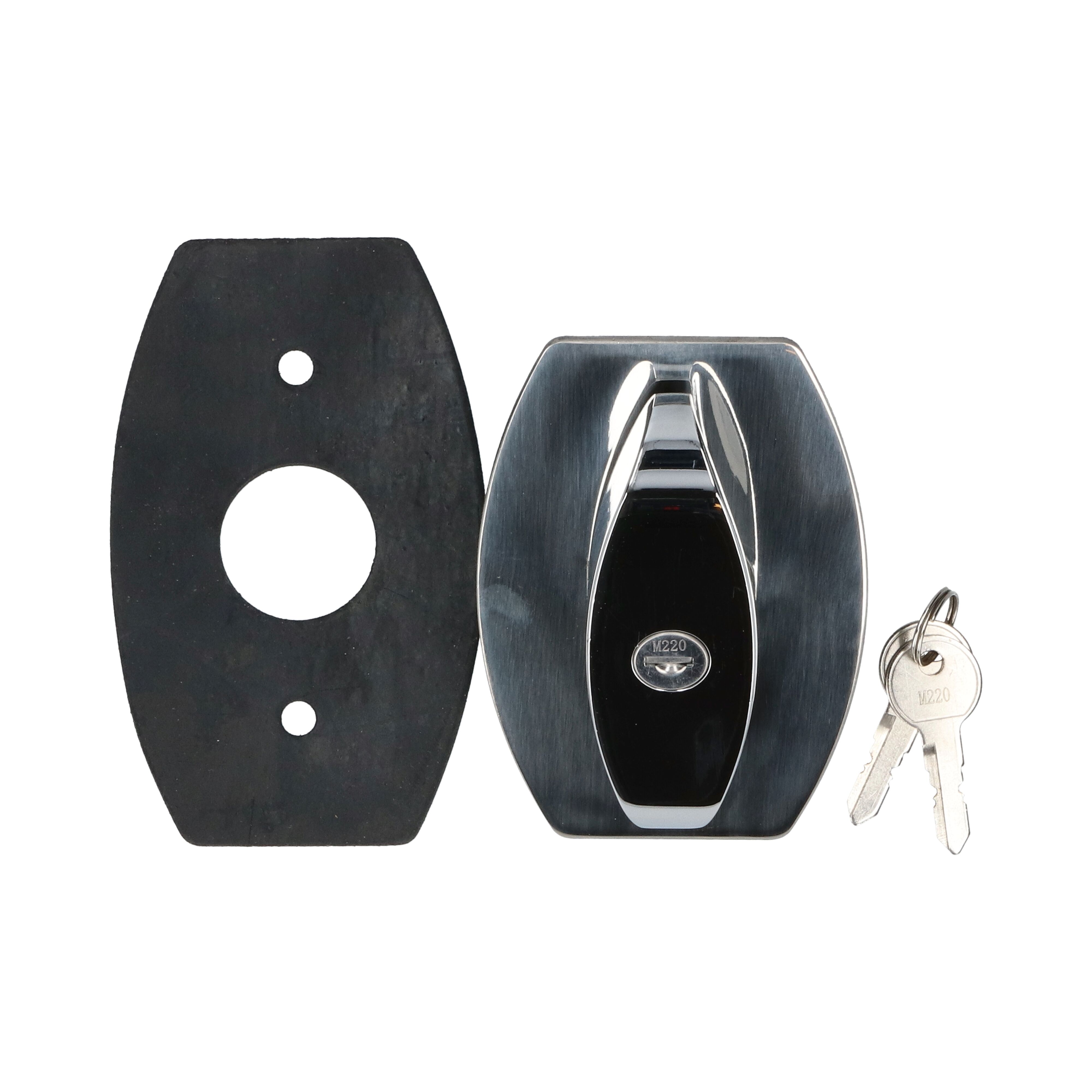 Pommier crank handle - lockable - keyed aliked - stainless steel