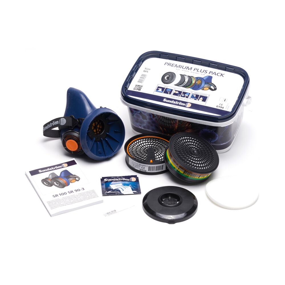 Sundström SR 100 - demi-masque kit - premium plus pack - taille M/L