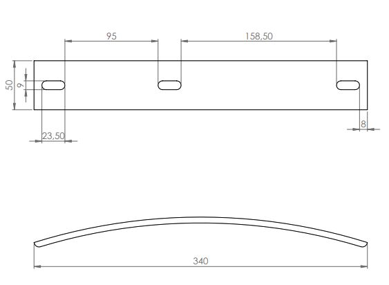 Rhiwa Quality bottom plate - for mudguard bracket - zinc-plated