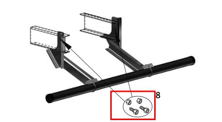 Pommier bouten/moeren set - voor stootbalk 2909404 / 2911435/37/47 / 2909435/37 - R58-02
