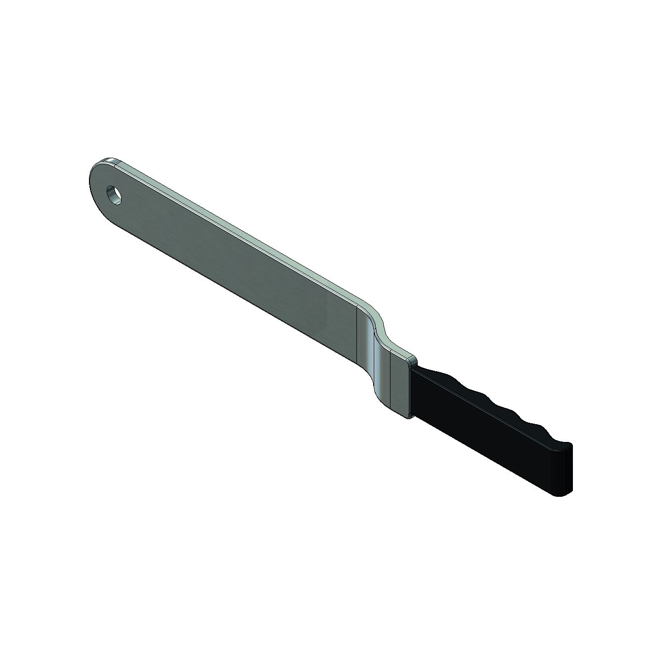 Pommier handle straight - for locking Ø 27 mm - zinc-plated