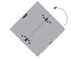 Rhiwa Quality plaat voor gevarensticker - diagonaal klapbaar - RVS