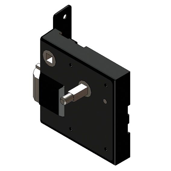 Rhiwa Quality fermeture à la porte - 120 x 97 mm - à droite - noire KTL