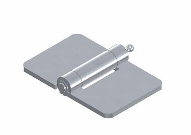Pommier portierscharnier 65 x 50 x 4 mm (BxLxD) - pen Ø 8 mm - RVS