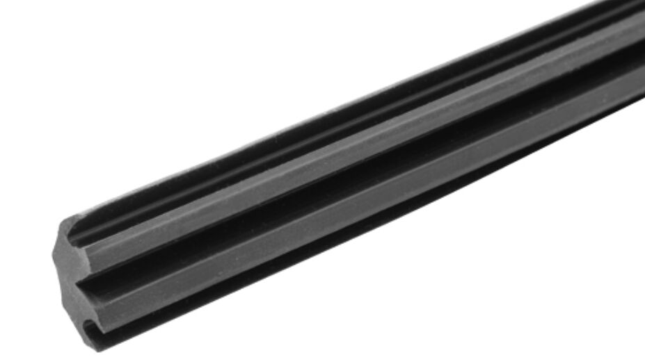 Rhiwa Quality afdekstrip - voor airline rail - 25 meter - zwart