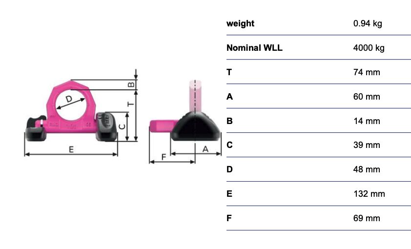 RUD lifting eye VRBS-FIX - 4t - weldable