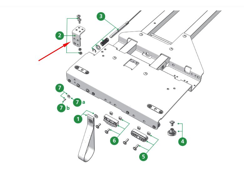 Edscha articulation en ciseaux droite - pour la traverse d'extrémité de l'Edscha CS Profi II