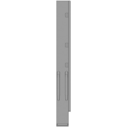 Kinnegrip K20 poteaux arrière - 1100 mm - droite - aluminium anodisé