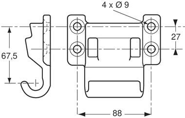 Pommier ronghouder - schroef model - voor schuifzeil rong 1160800