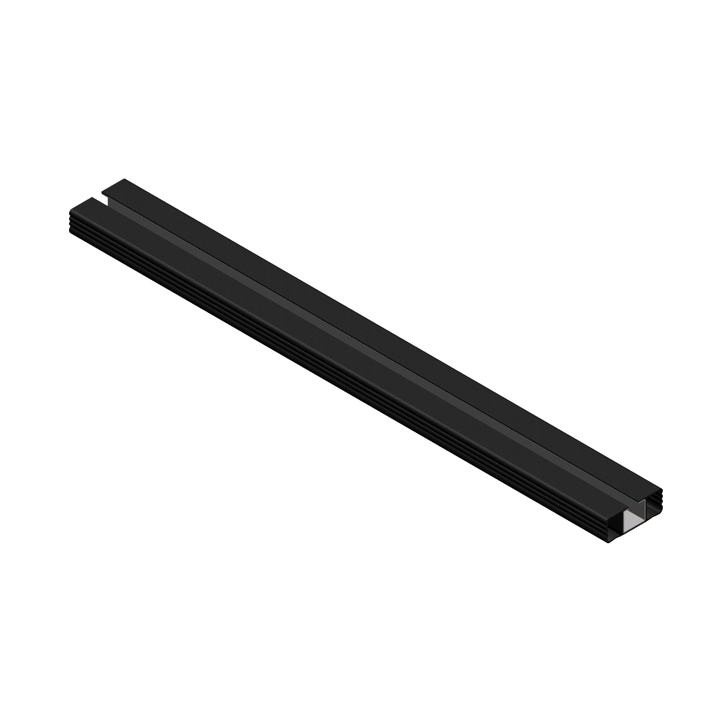 Takler zijbeschermingsplank 6500 x 35 x 100 mm - zwart kunststof met staal